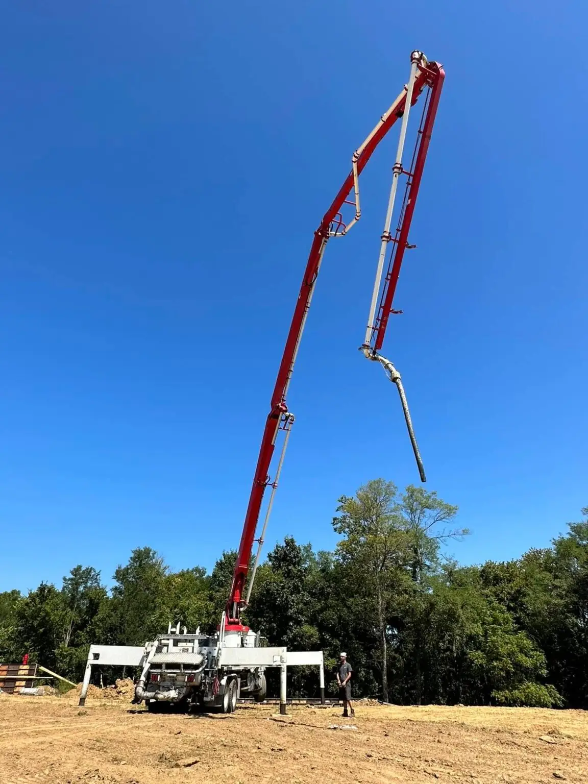 Spencer's concrete pumping work on a Northern Kentucky residential jobsite